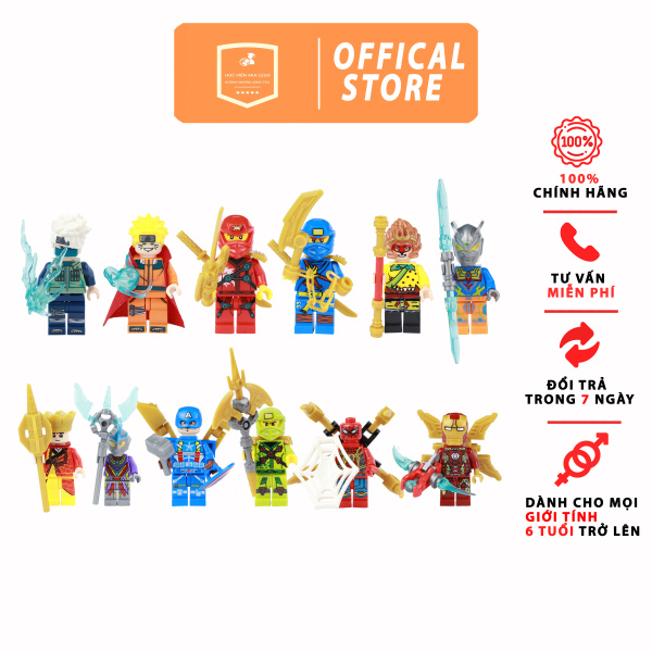 Lego Minifigure bộ đồ chơi xếp hình Lego Naruto Lego Ironman Lego Spiderman Lego Captain America