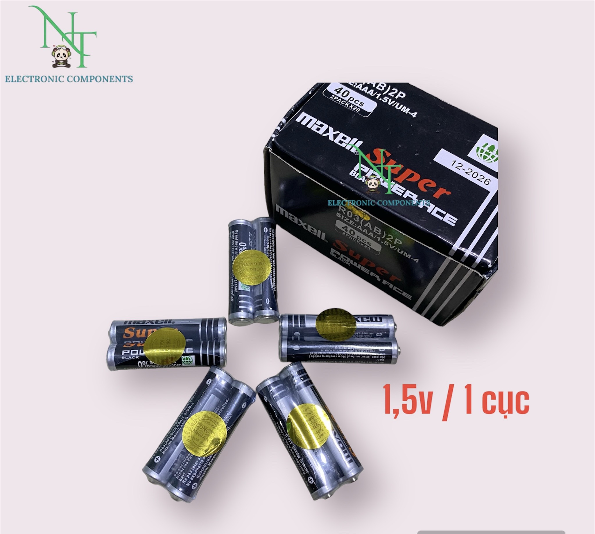 Hộp 40 viên pin tiểu AAA Maxell . ( Pin đũa 3A )