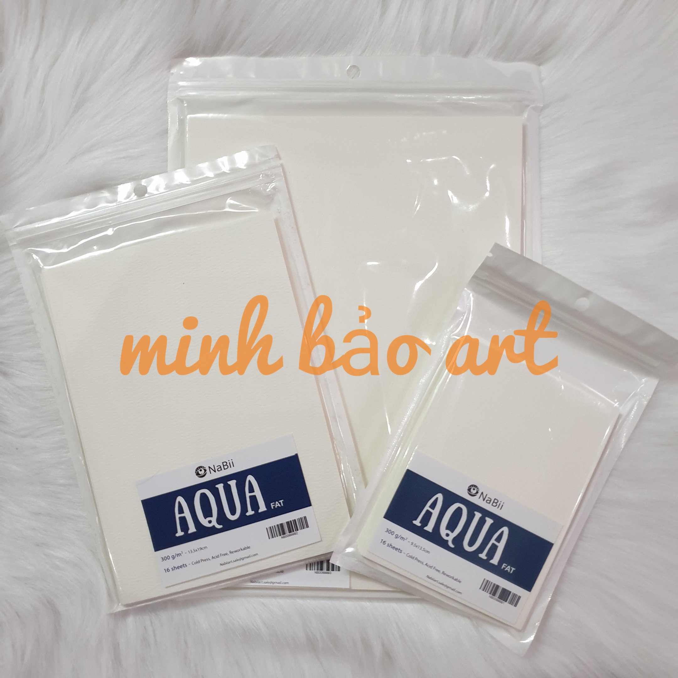 [HCM]TẬP LẺ - GIẤY VẼ MÀU NƯỚC NABII AQUA FAT 300 GSM 16 TỜ CÓ ĐỘ LOANG TỐT DÀY DẶN VÀ DỄ SỬ DỤNG (CHỌN SIZE)