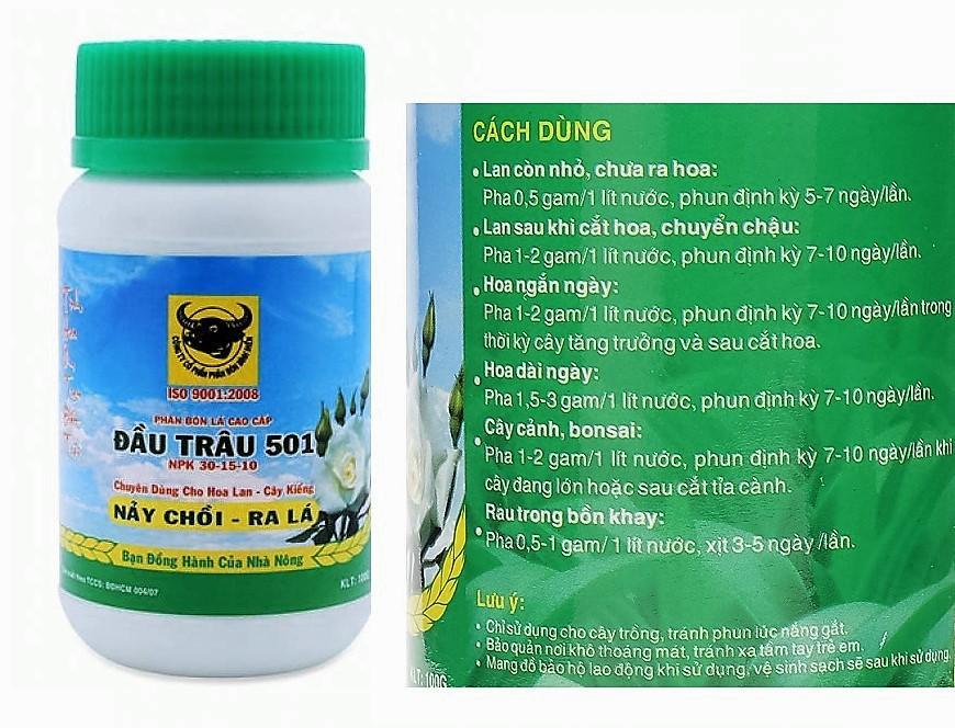 Phân bón lá HVP đầu trâu 501