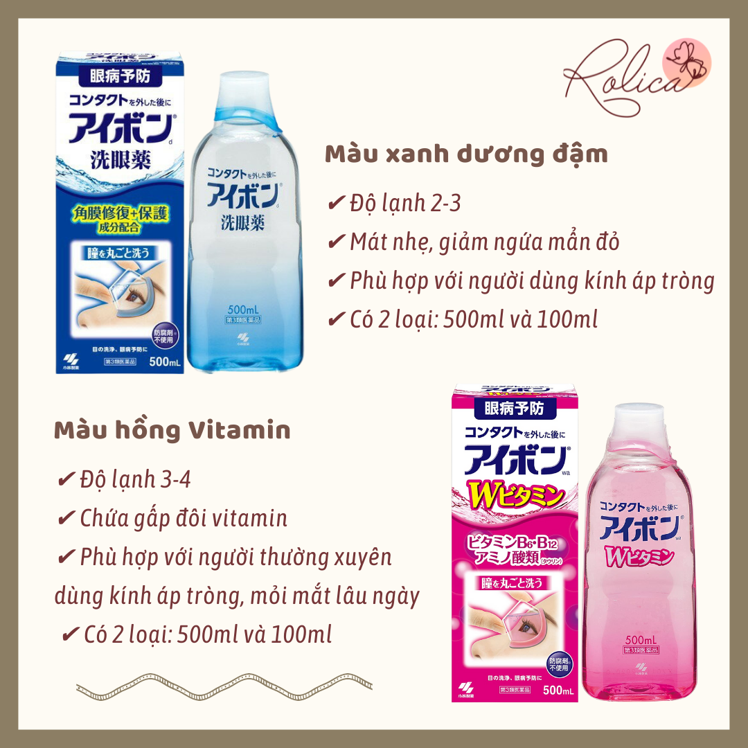 Nước rửa mắt Eyebon Kobayashi - 500ML- Nhật Bản