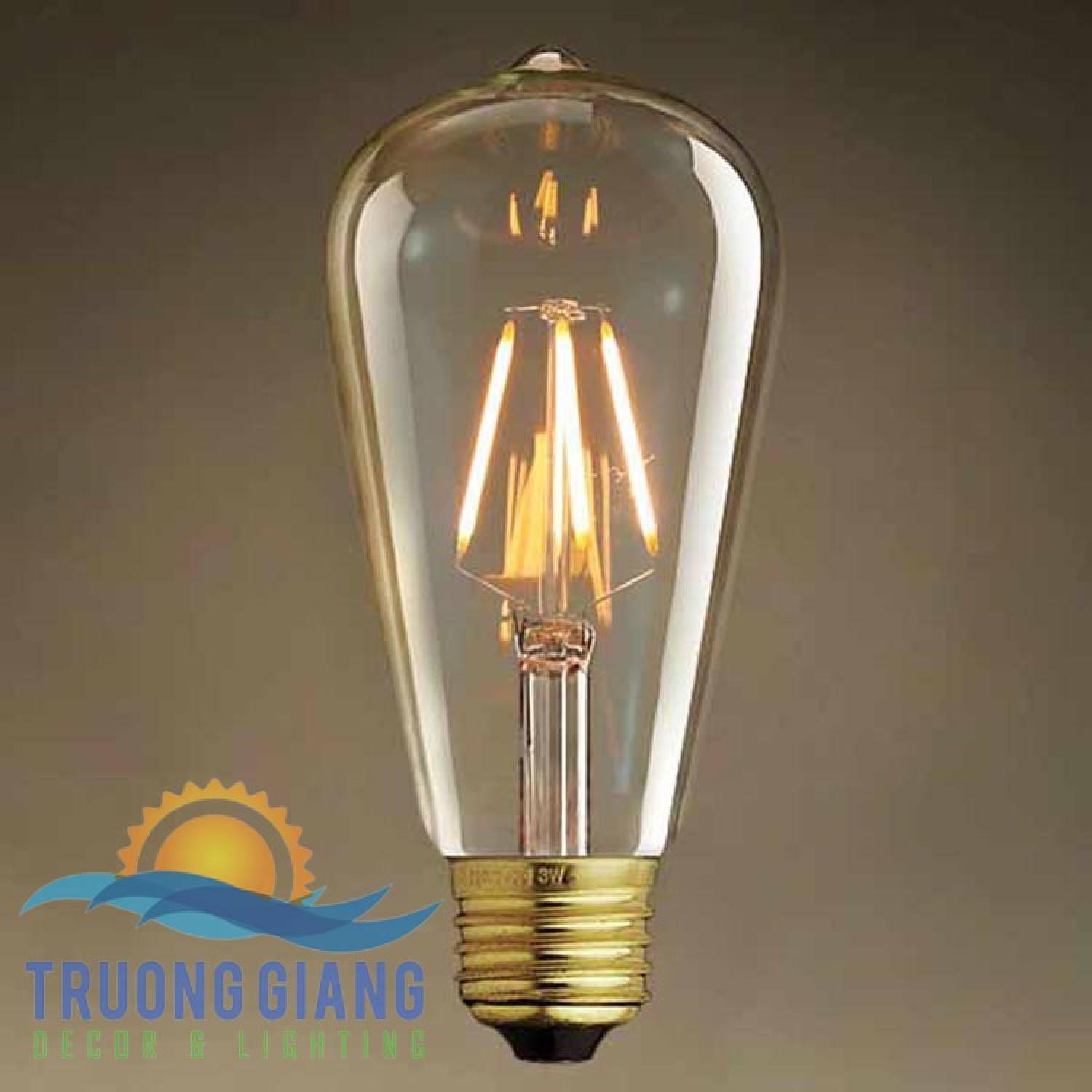 BÓNG LED EDISON ST64 - 4W - ĐUI E27 - ÁNH SÁNG [ 2700K - 6500K ]