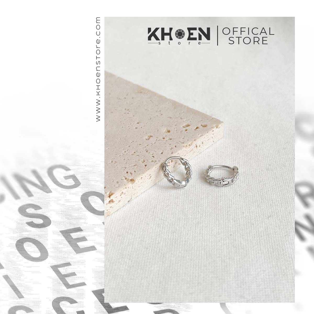 (1 Chiếc) Khuyên Tròn xích - Bạc 925 - Khoen Store