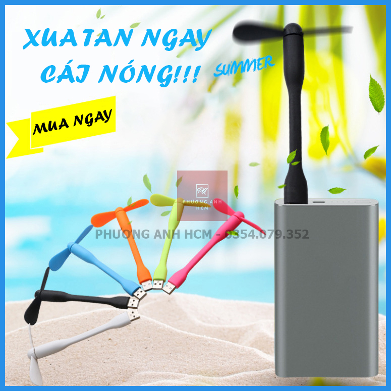 [HCM]Quạt USB Mini 2 Cánh Cắm Laptop Sạc Dự Phòng