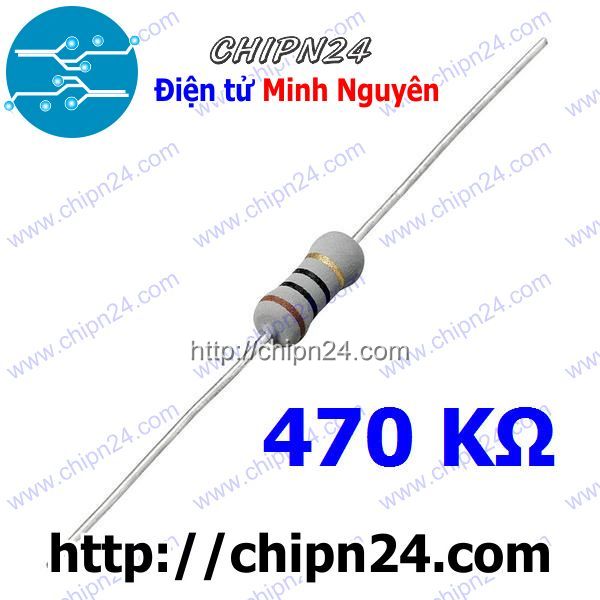 [10 con] (F156) Điện Trở 470K 1W 5%