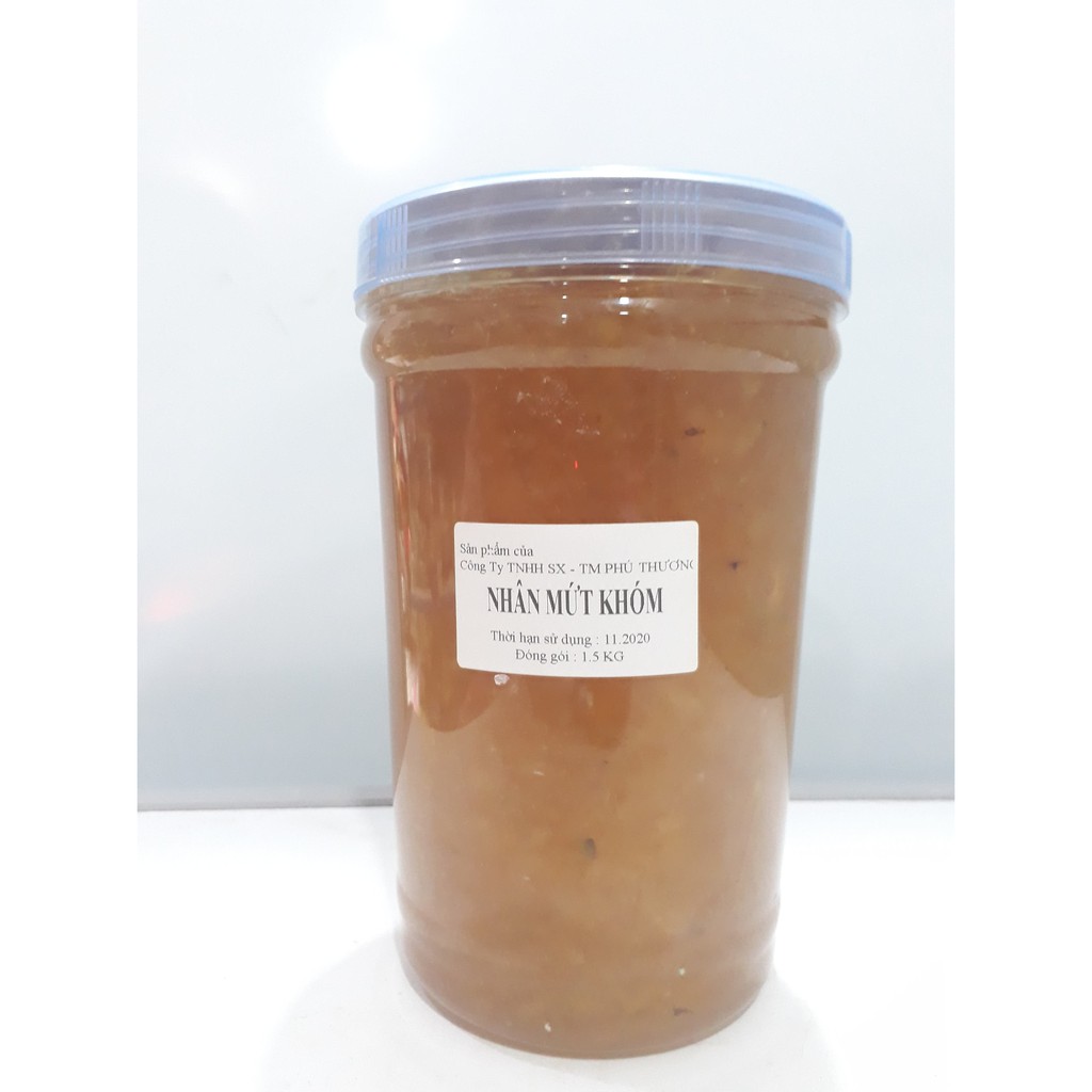 Mứt khóm/mứt dứa Phú Thương 1.5kg Mứt dứa mứt khóm mứt thơm, nguyên liệu làm bánh, chế biến món ăn
