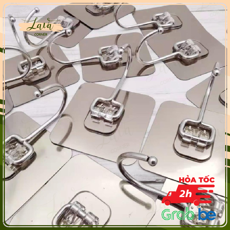 Móc Dán Tường Chịu Lực Siêu Dính Treo Đồ, Vật Dụng Đa Năng Tiện Ích Bằng Inox 304
