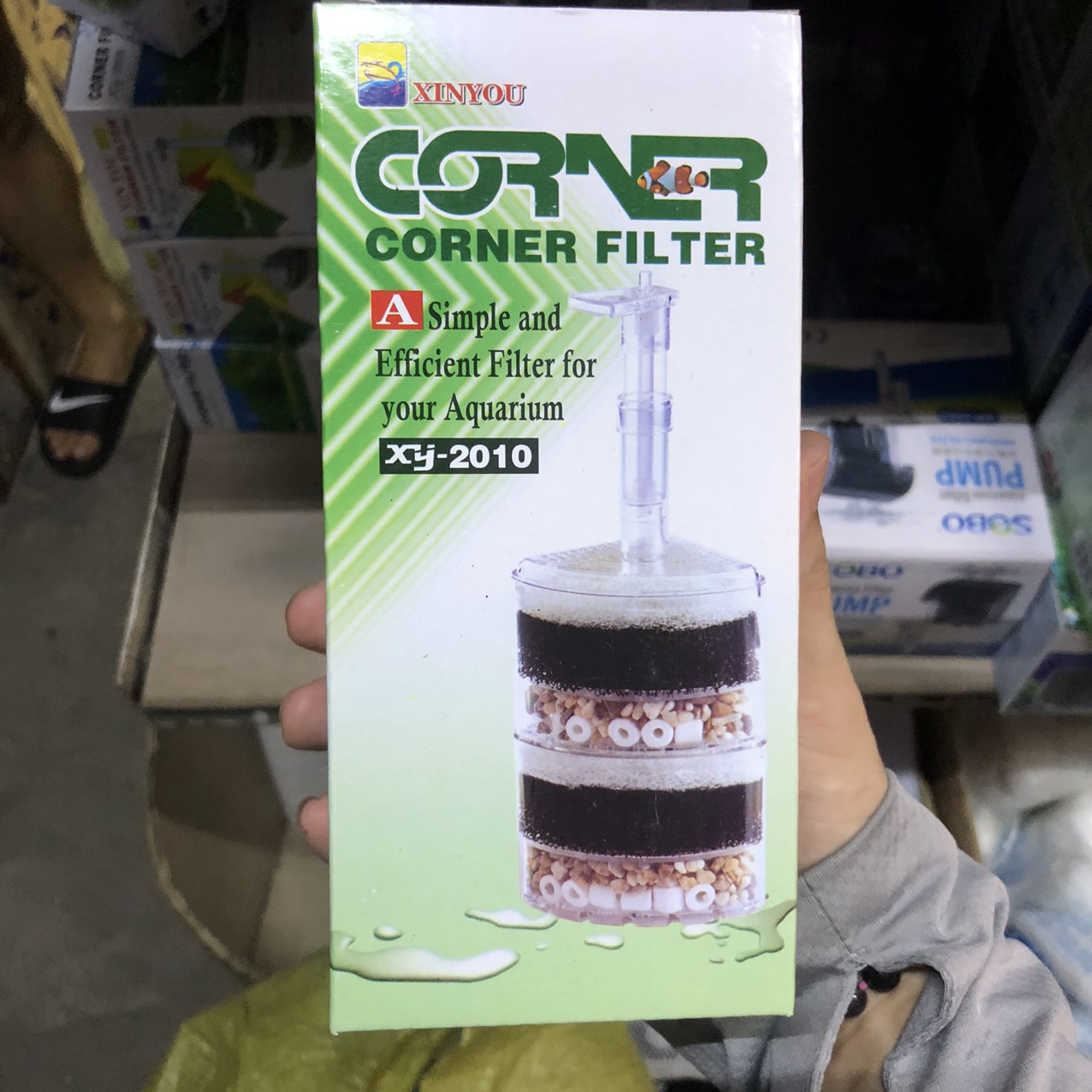 Đầu lọc sủi vi sinh/ lọc góc xinyou corner filter xy 2010 cho bể cá cảnh