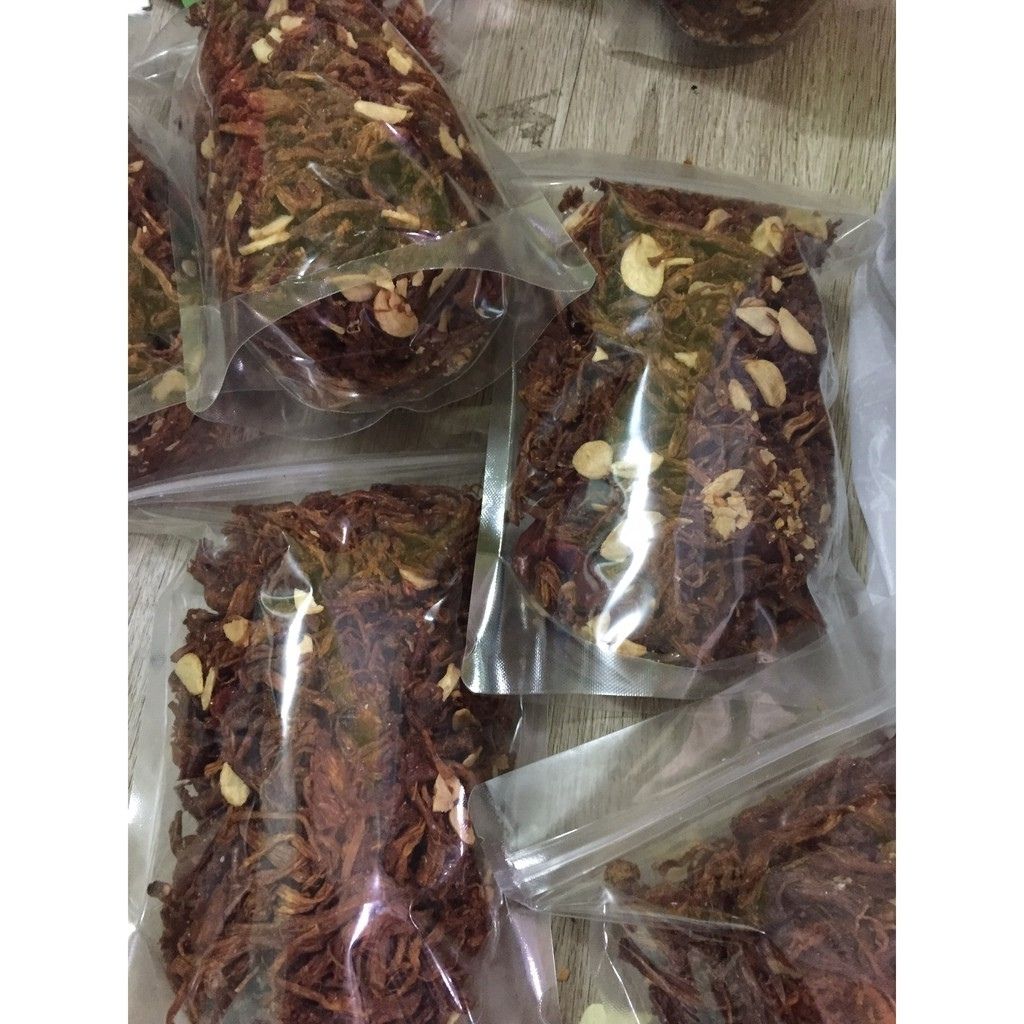 Thịt heo khô cháy tỏi gói 0,5 kg