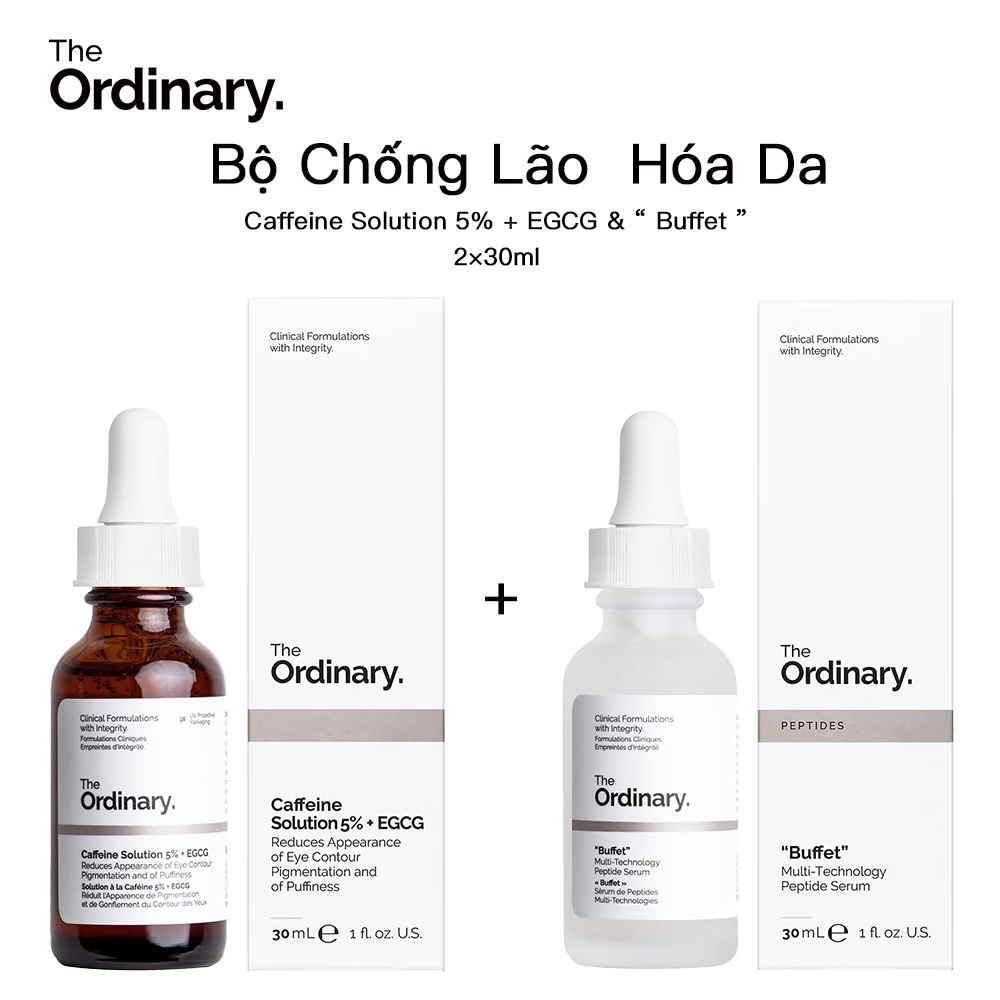 The Ordinary Anti-aging CP Set - Caffeine Solution 5% + EGCG & “ Buffet ” 2x30ml