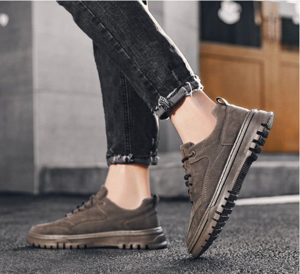 [HCM]Giày Sneaker Nam Da Lộn Thời Trang Cao Cấp PB004 PBstyle - Giày Lười Thể Thao