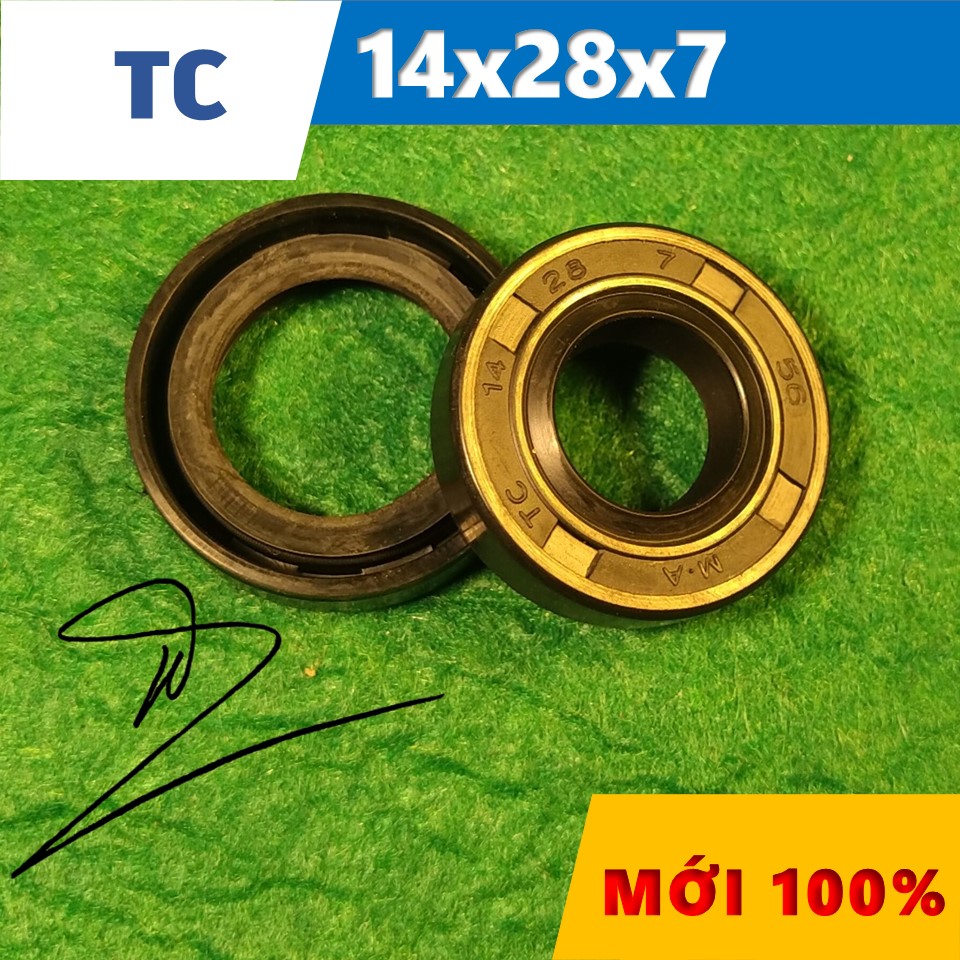 Phớt dầu TC 14x28x7   (Chắn dầu / lò xo / Phớt ben / Oil seal TC 14*28*7)