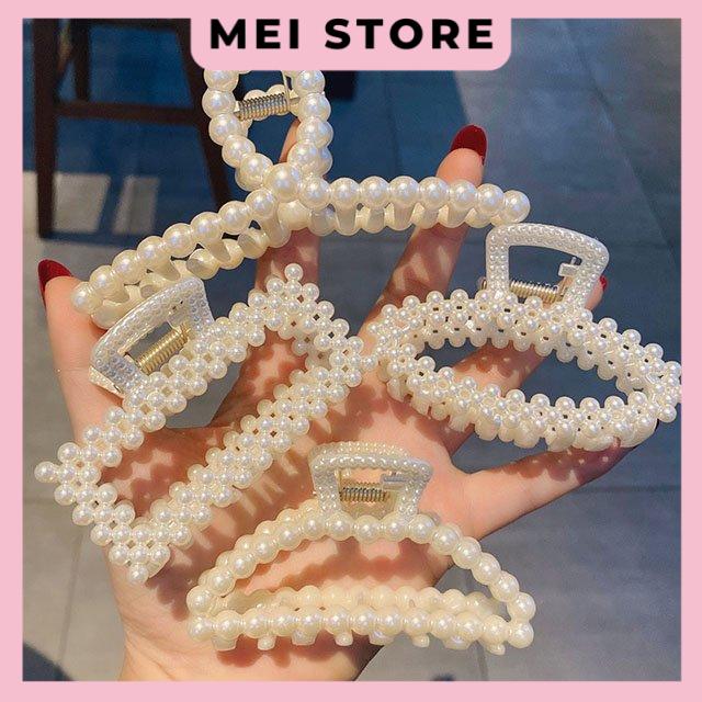 [GIẢM 5% ĐƠN 129K]Kẹp Càng Cua Đính Hạt Phong Cách Hàn Quốc