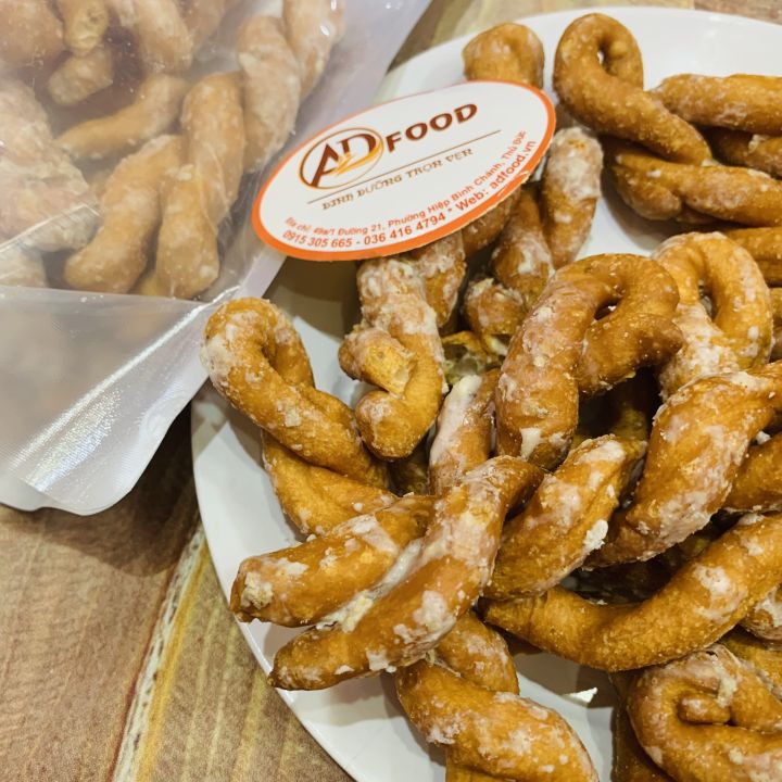 Túi 100g bánh quẩy xoắn phủ đường ngon ngọt
