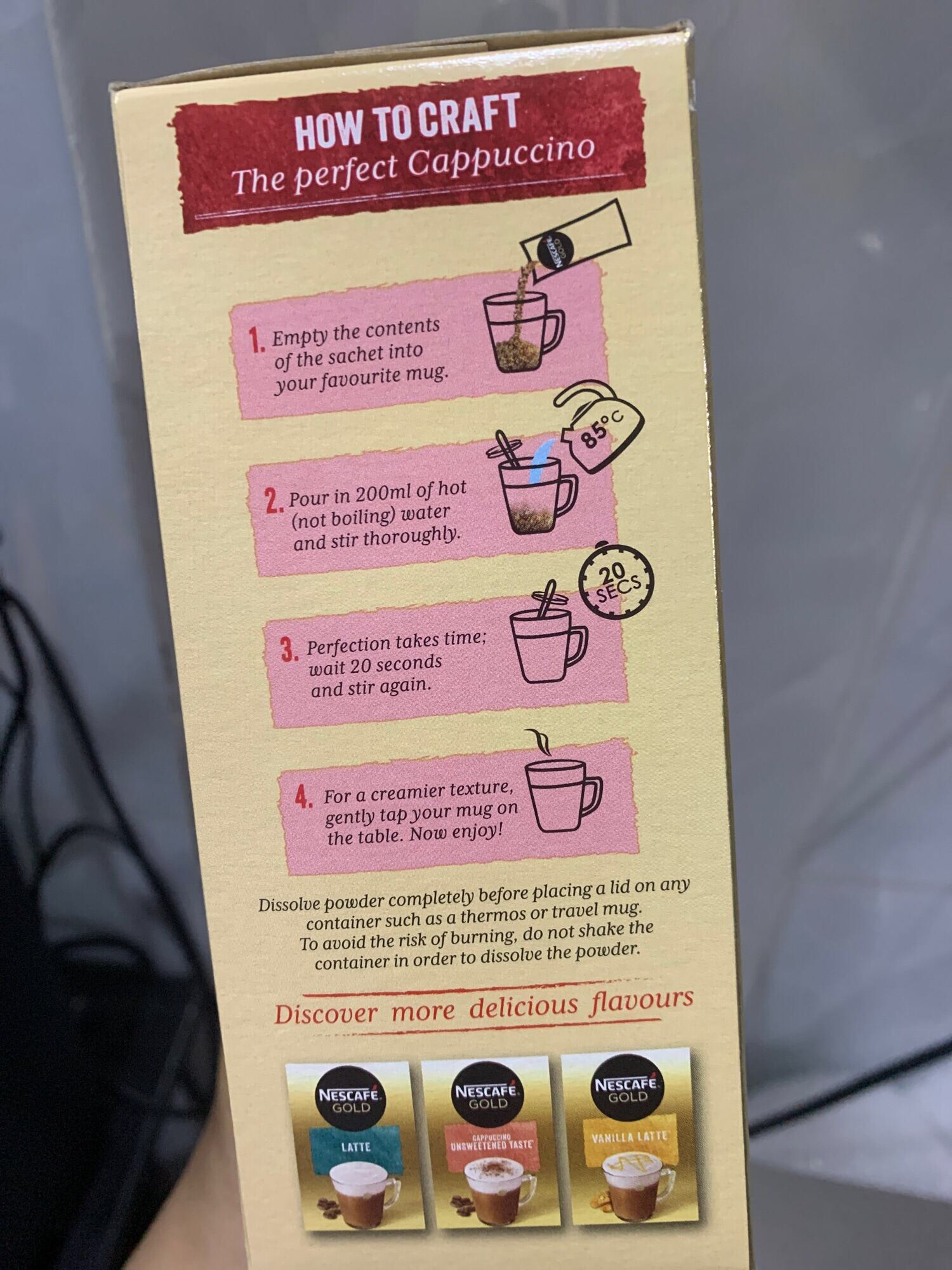 CAPPUCCINO NESCAFE GOLD ( hộp 1