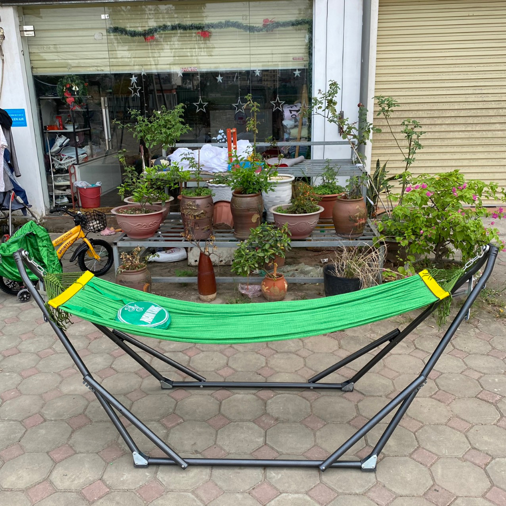 Tặng kèm lưới võng - võng xếp trường nga khung sơn tĩnh điện phi 32 -