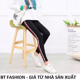 Quần Dài Nữ Thun Ôm Legging Thể Thao Thời Trang Hàn Quốc - BT Fashion (QTT3-2 SỌC) thumbnail