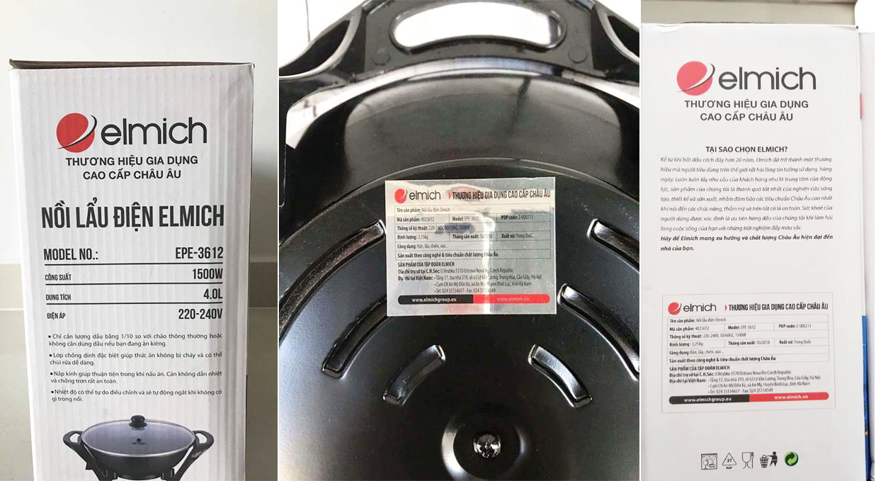 Nồi lẩu điện đa năng Elmich EPE-3609