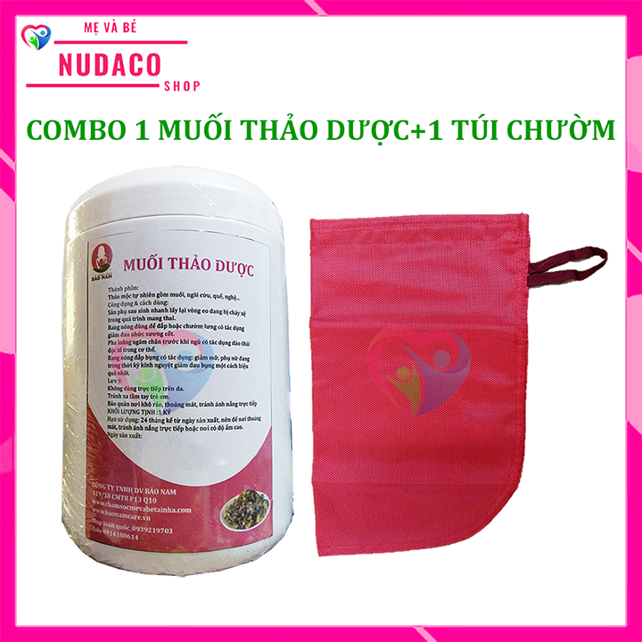 [HCM]COMBO MUỐI THẢO DƯỢC VÀ TÚI CHƯỜM NUDACO