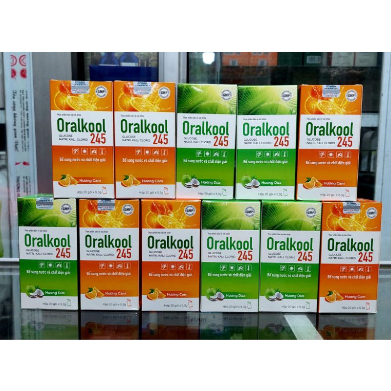 Oralkool 245 bù nước hộp 20 gói