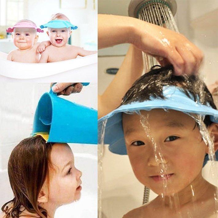 Nón tắm gội đầu chắn nước có vành tai an toàn cho bé yêu, phù hợp cho bé từ 5 tháng đến 15 tuổi