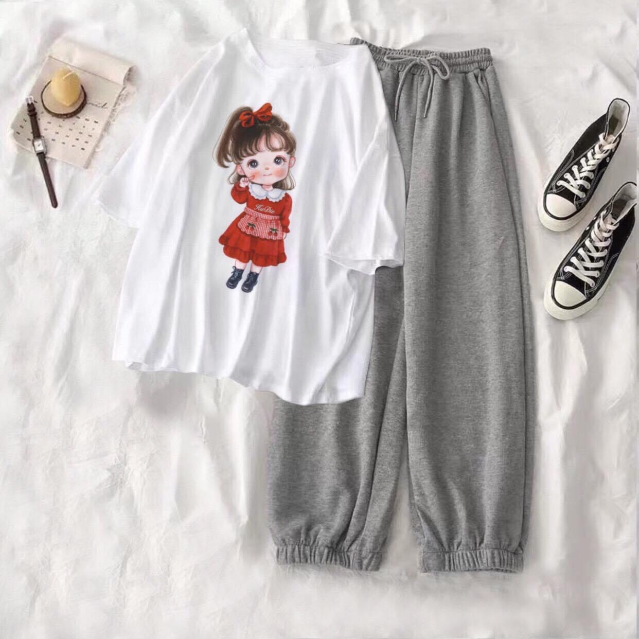 Set đồ áo dễ thương + quần bom hót