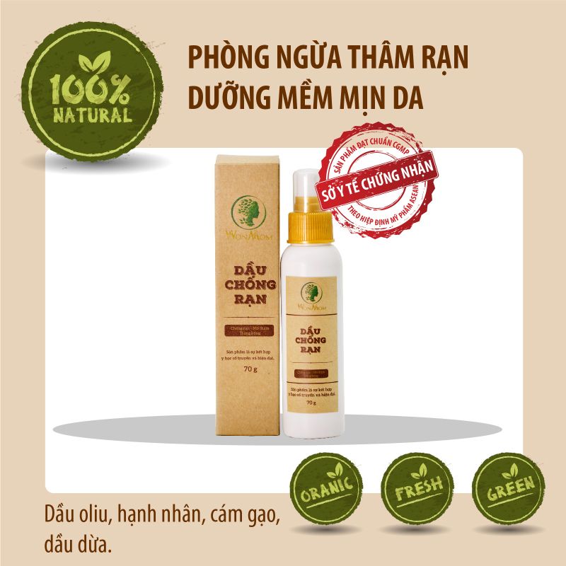 Dầu Chống Rạn Da Cho Mẹ Bầu Wonmom 70g