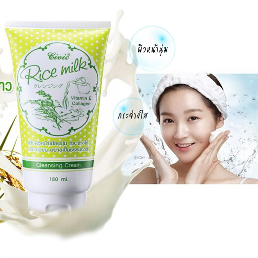 [GIÚP BẠN CÓ LÀN DA CĂNG BÓNG, MỊN MÀNG] 01 Tuýp x 180ml Sữa rửa mặt Cám Gạo Civic Rice Milk Thái Lan.-[ 12.12 Hot Deals ]