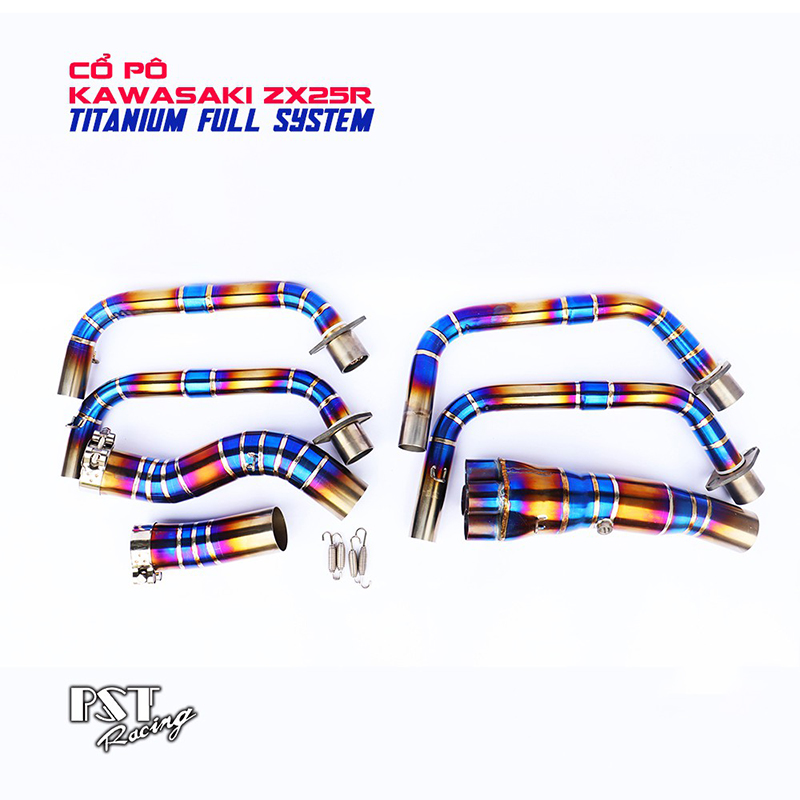Cổ Pô Kawasaki ZX25R Titanium Full System 4 Xi Lanh