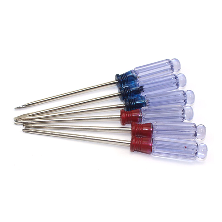 Tua Vít Nhỏ 2 Cạnh Pha Lê Màu Xanh Trắng Đầu Vít 3mm Loại Nhỏ 13cm