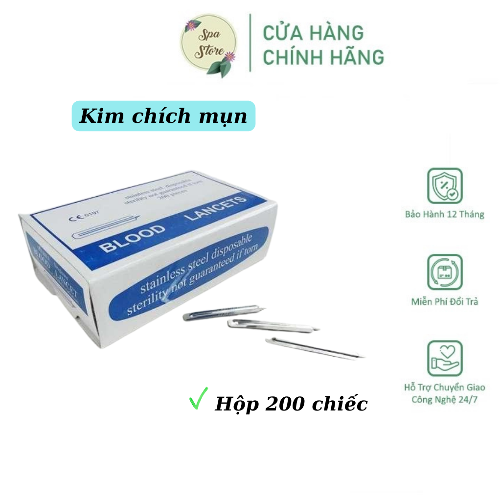 Kim chích mụn Blood Lancets ( hộp 200 cây )