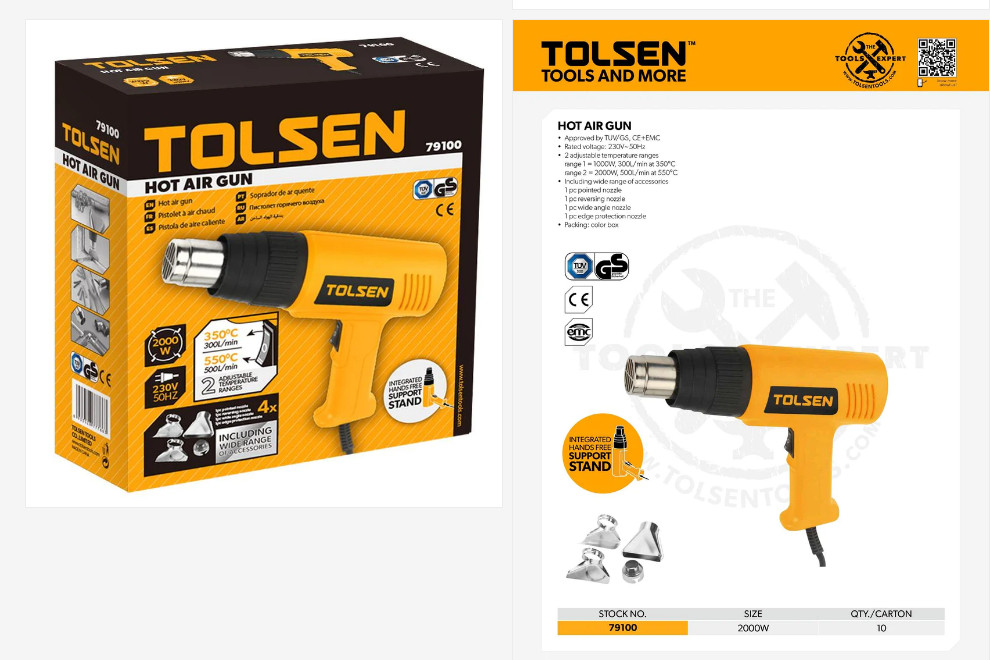 MÁY KHÒ NHIỆT 1000-2000W TOLSEN 79100
