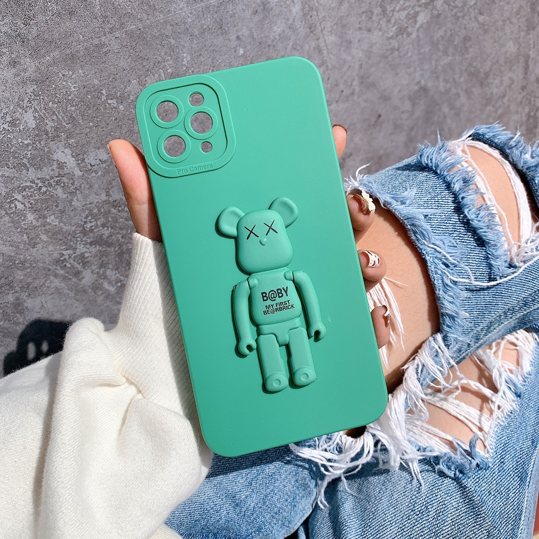 Ốp Lưng Basic Camera Nổi - Mẫu B@BY BE@RBRICK 2 ( Kèm Giá Đỡ Hình Gấu )