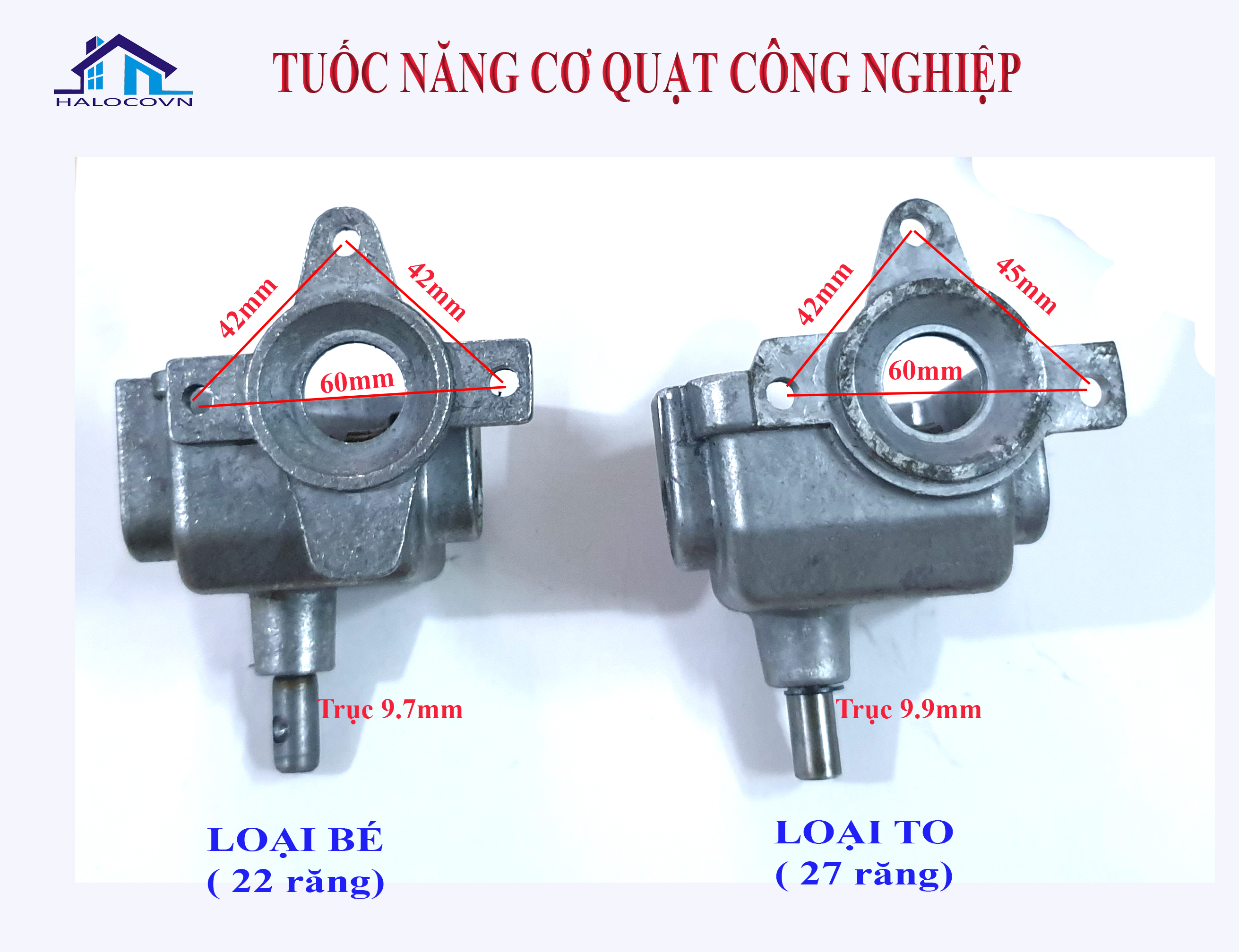 Tuốc năng cơ quạt công nghiệp _ các cỡ
