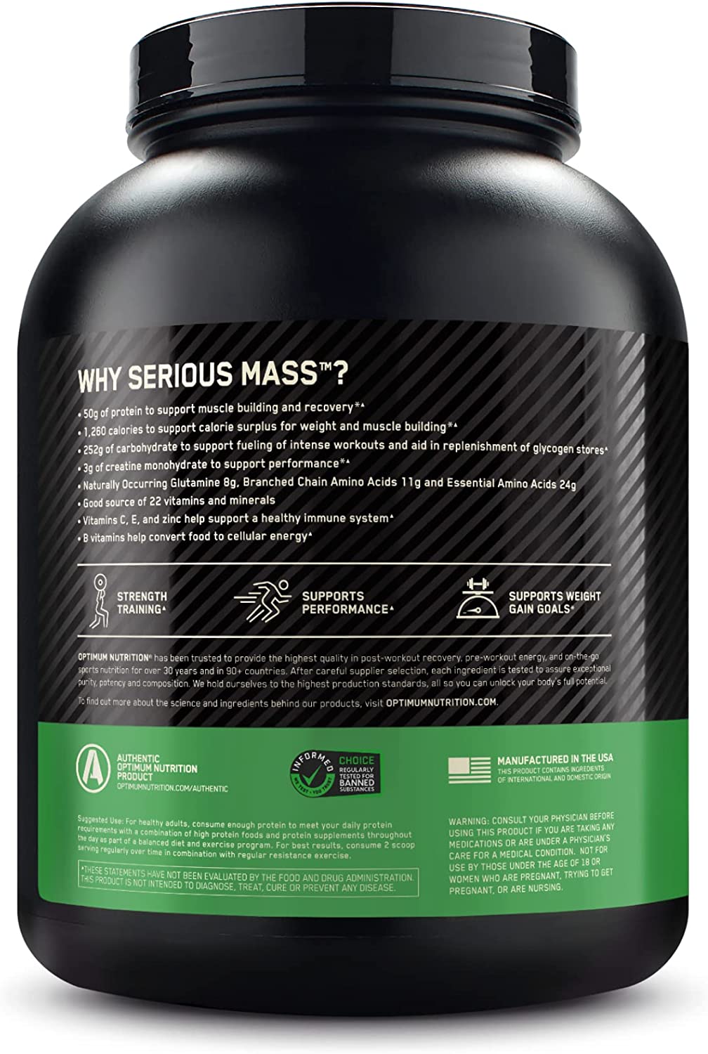 Thực phẩm bổ sung Optimum Nutrition Serious Mass 6 lbs (2.7kg)