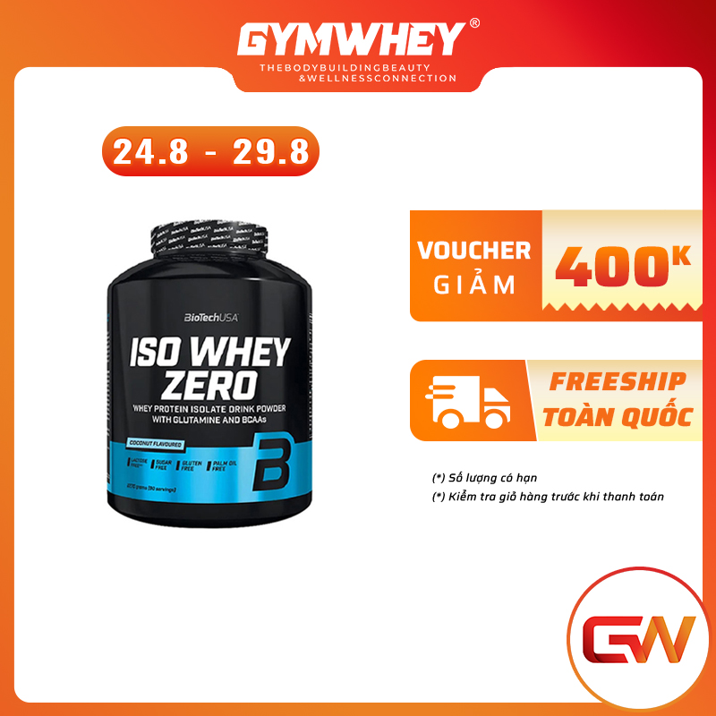 BIOTECH ISO WHEY ZERO 5LBS 2.3KG Sữa Dinh Dương Tăng C ơ Nuôi Cơ Phục Hồi C ơ Bắp