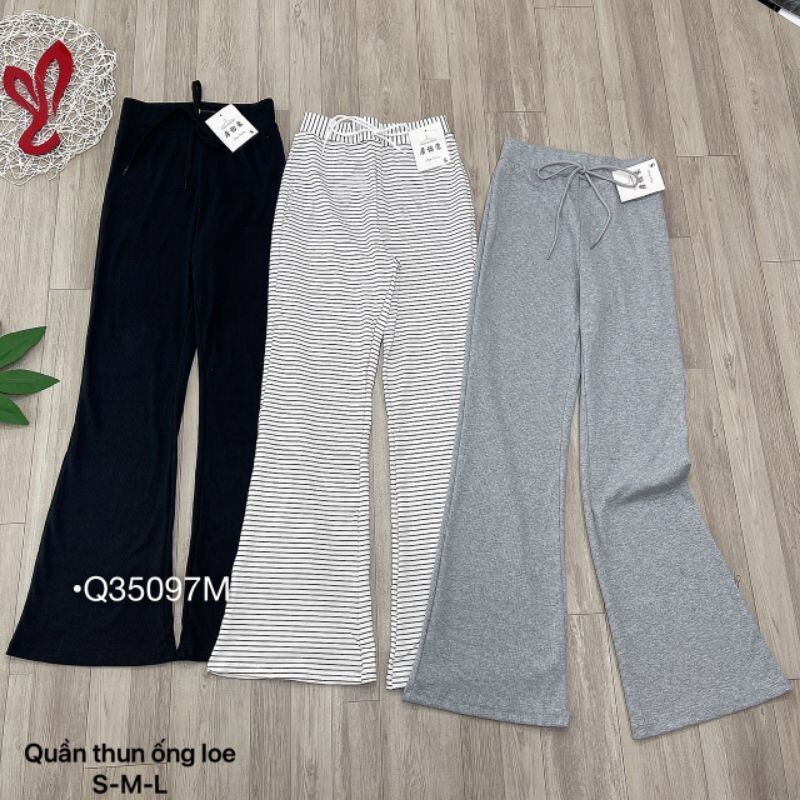 Set Quần Thun Ống Loe + Áo 2 Dây Basic