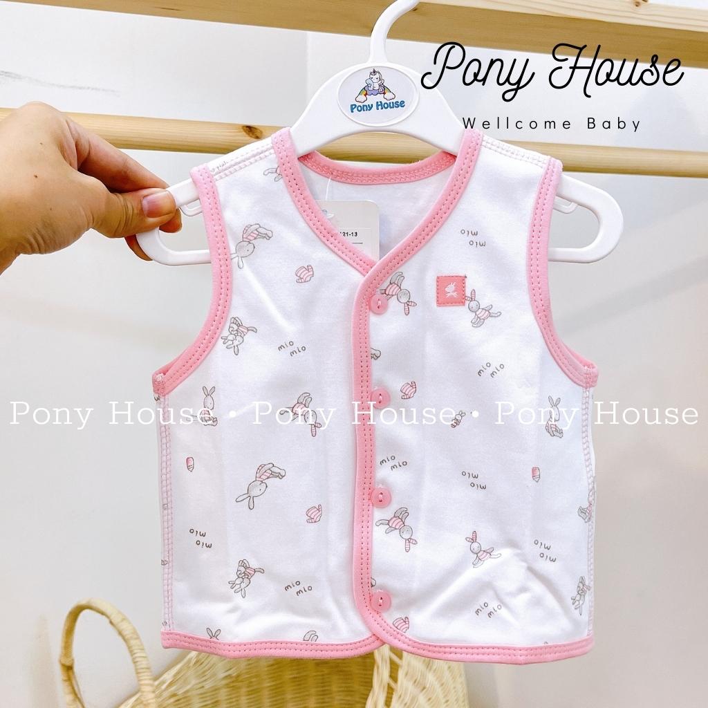 Áo gile mio thu đông cotton nỉ dày 2 lớp cho bé trai, bé gái sơ sinh miomio