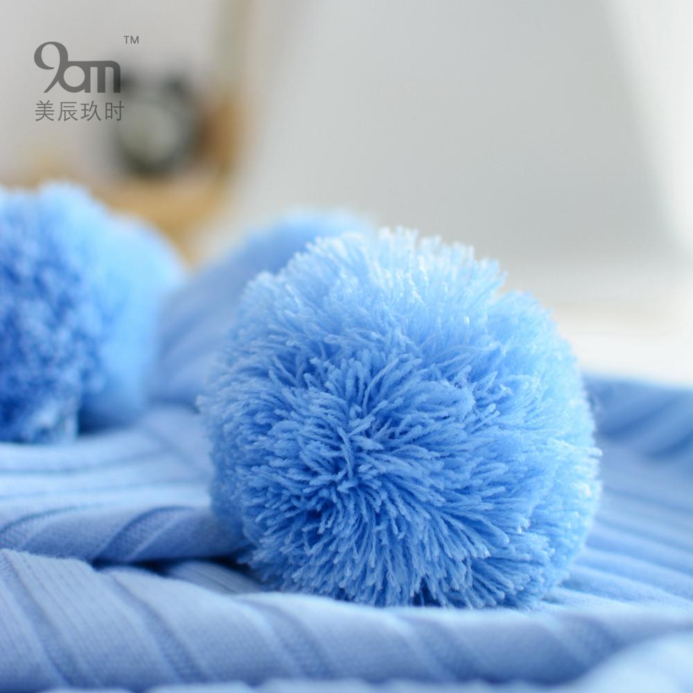 Trong Gió 100% Cotton Thảm, Chăn Sợi Giản Lược Bắc Âu Màu Quả Len Chăn Nổi Danh Trên Mạng Dệt Kim Tấm Thảm Ngủ Trưa Chăn 1.5 M