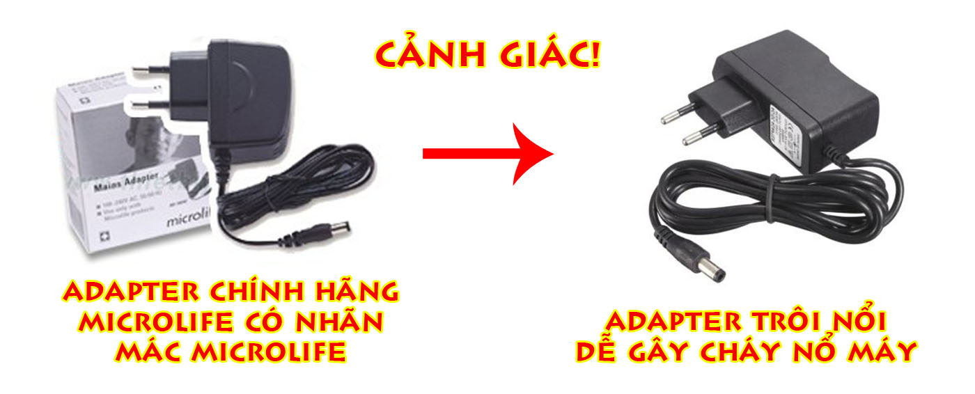 BỘ ĐỔI NGUỒN ADAPTER DÀNH CHO MÁY ĐO HUYẾT ÁP MICROLIFE