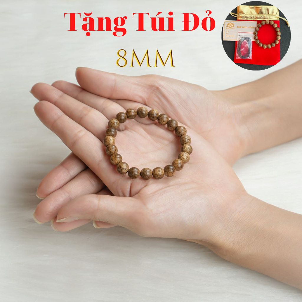 Vòng Tay Trầm Hương Tròn Đơn Xưởng Mộc Việt - Trầm Tóc Thường Size 8-20mm - Vòng Trầm Phong Thủy May Mắn Tài Lộc Bình An