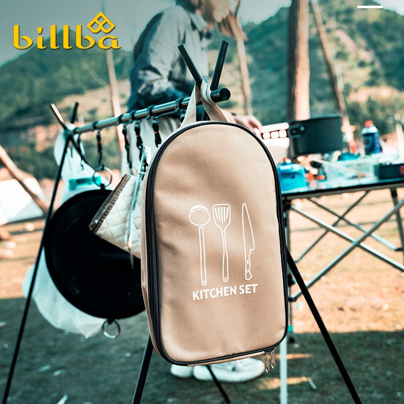 Túi đựng dụng cụ nấu ăn bếp dã chiến dùng đi du lịch cắm trại dã ngoại ngoài trời (BB4424) - Billba Camping