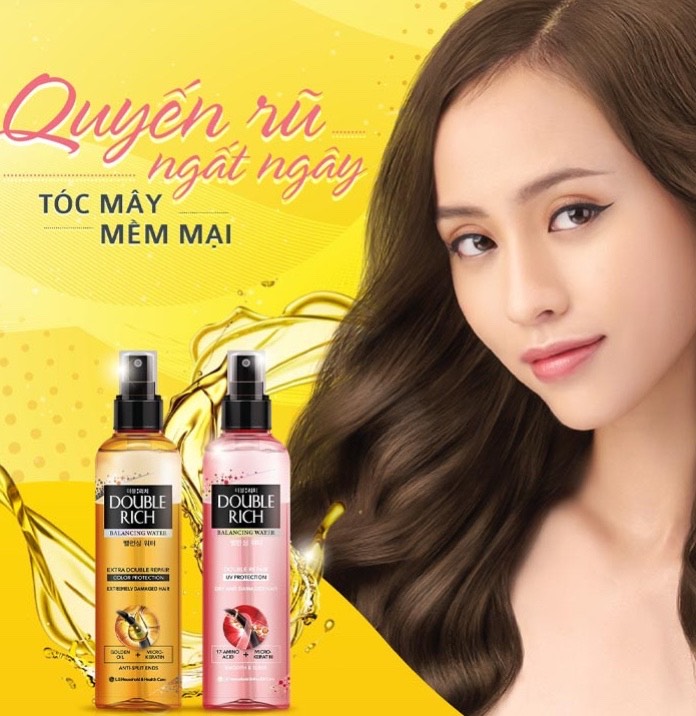 Nước xịt dưỡng tóc chuyên sâu dành cho tóc nhuộm Double Rich 250ml