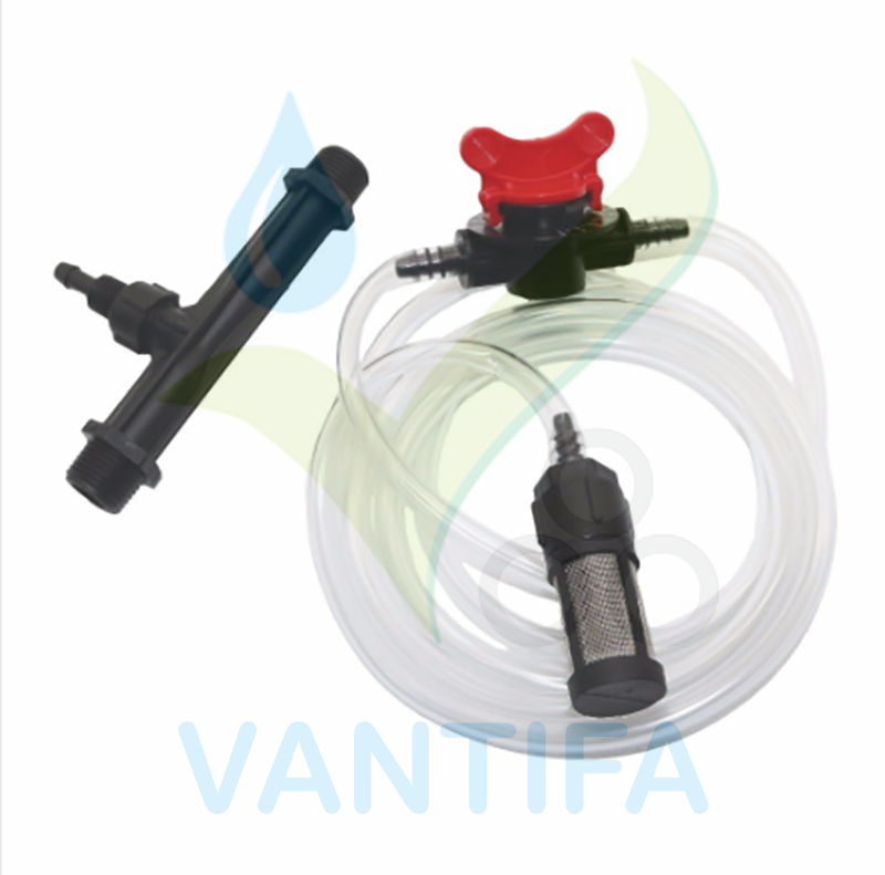Venturi Châm Phân Dinh Dưỡng (ren 27 34 49 60mm) đầy đủ phụ kiện - thiết bị tưới cây tự động VANTIFA