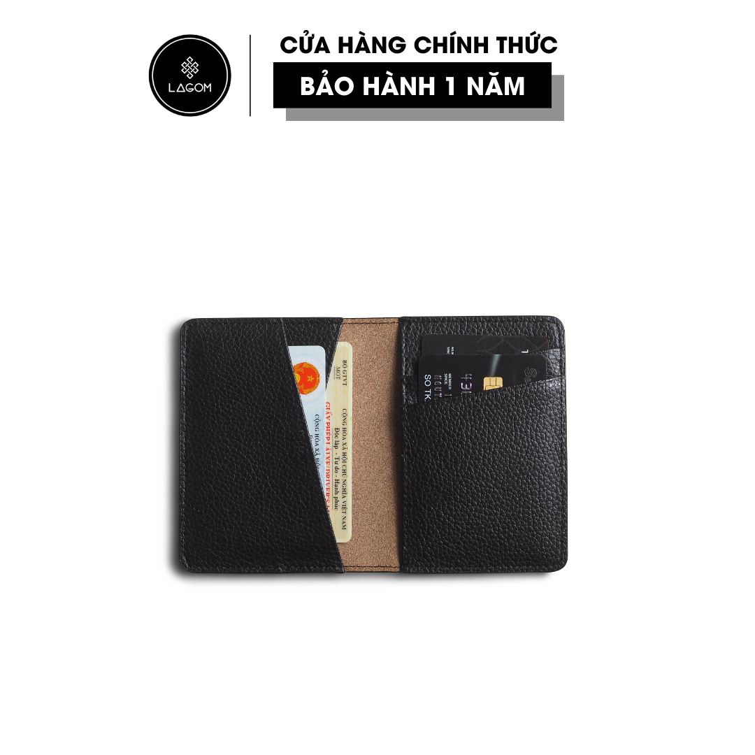 Ví mini đựng thẻ Da Thật LAGOM Card Togo