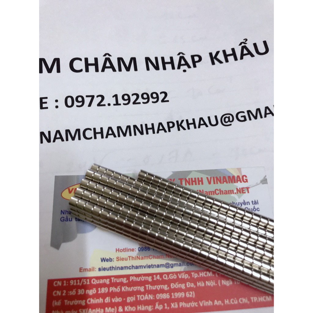 Nam châm viên 3x3mm sét 100 viên