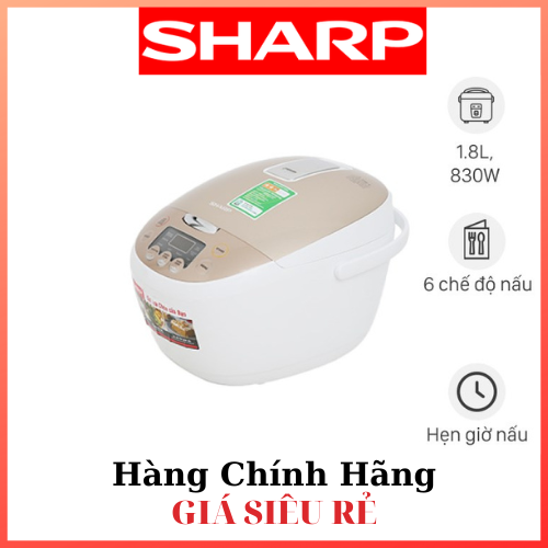[Giá cực sốc] Nồi cơm điện tử Sharp 1.8 lít KS-COM181CV-GL hàng chính hãng