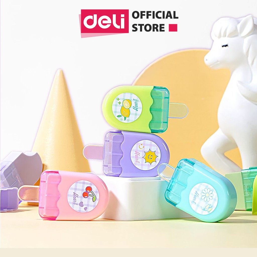Gôm tẩy màu Deli hình que kem - 1 chiếc - 71122