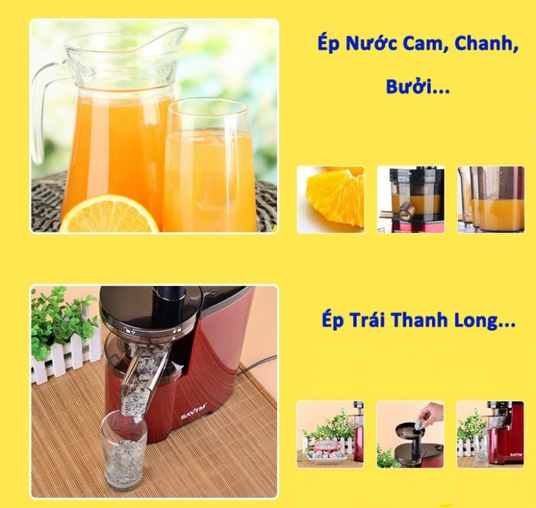Máy ép trái cây tốc độ chậm SAVTM JE-007