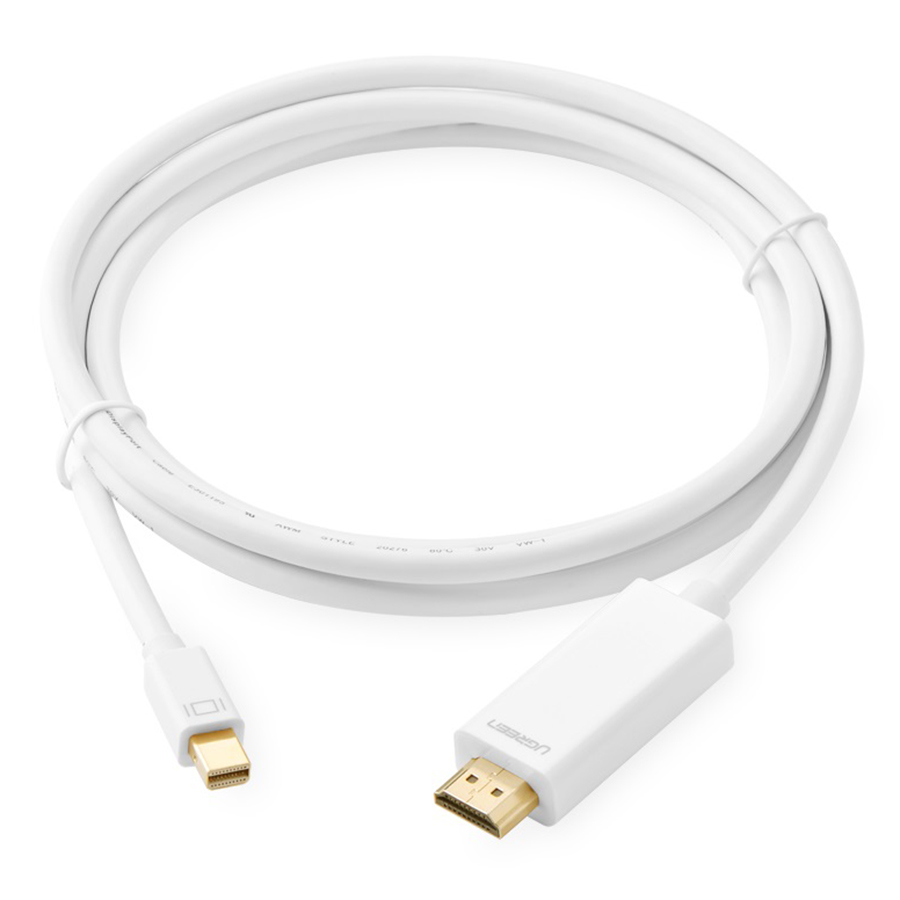 Cáp chuyển Mini DisplayPort sang HDMI 2 đầu đực dài 1.8m (Trắng)